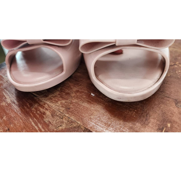 Melissa Classic Blush Pink Nude Peep Toe Classic Classy Jellie Flat Size EU 40 9 - Picture 12 of 15